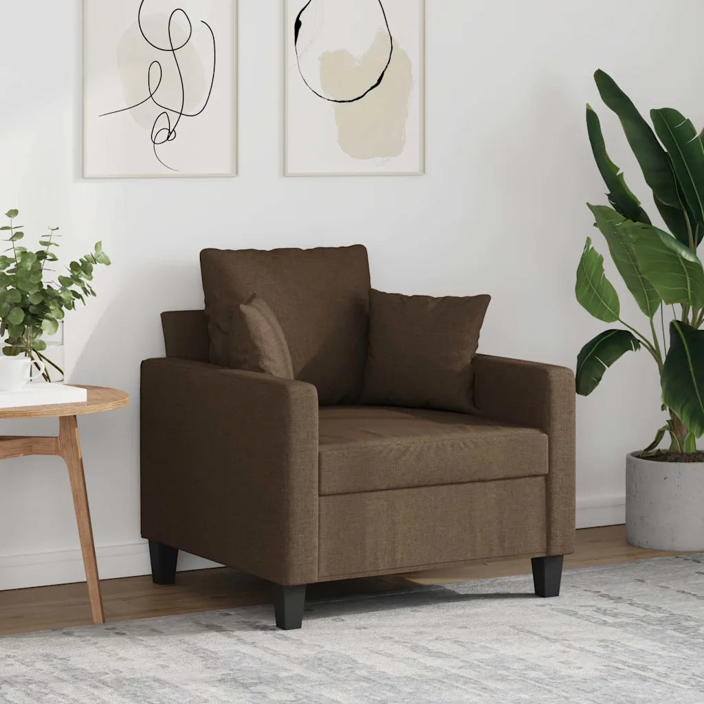 Fauteuil Marron 60 cm Tissu