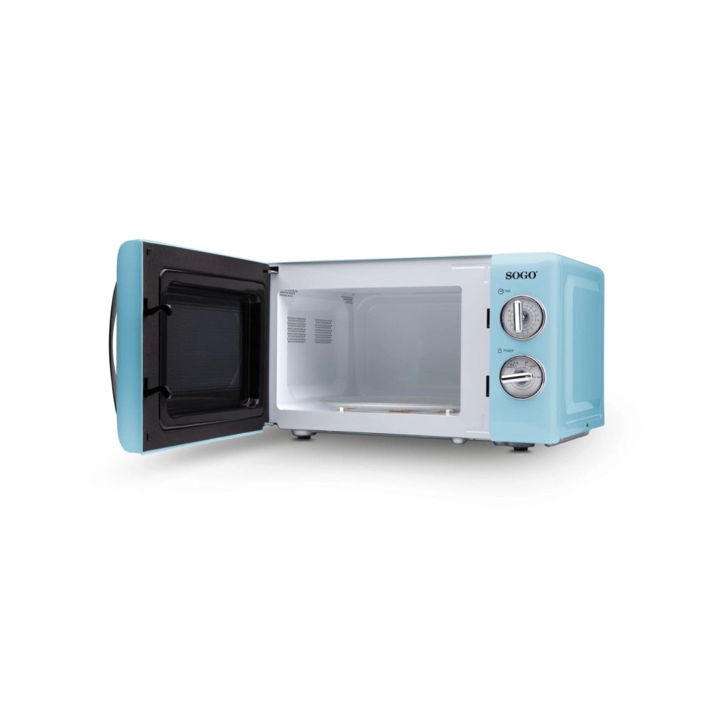 Forno microonde 20L 700W stile retrò, 5 livelli di potenza con scongelamento e timer 30 minuti - Sogo