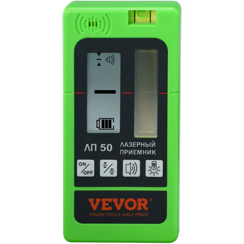 Ricevitore Laser per Livella YAM0186 Campo 60m Raggio Verde Rosso con Morsetto Doppio Display LCD Segnale Acustico Regolabile per Bricolage Fai da Te