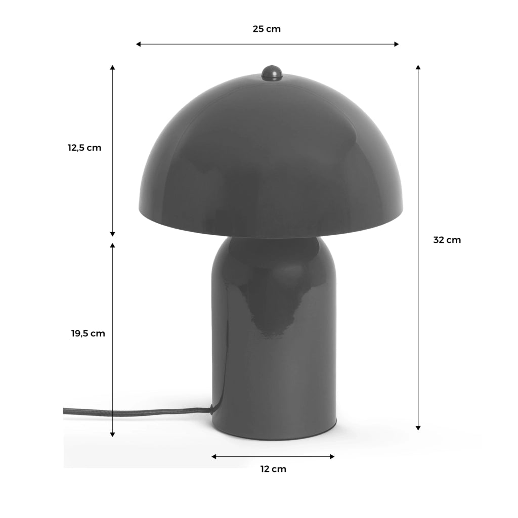 Lampada in metallo, 25cm, blu