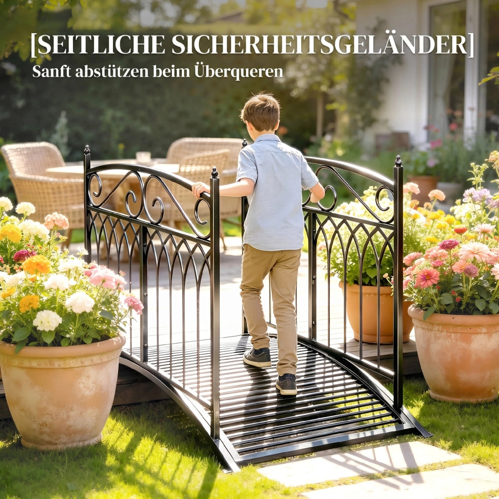 Ponte da Giardino in Metallo ¨C Minimal ¨C Antracite 135.5 cm