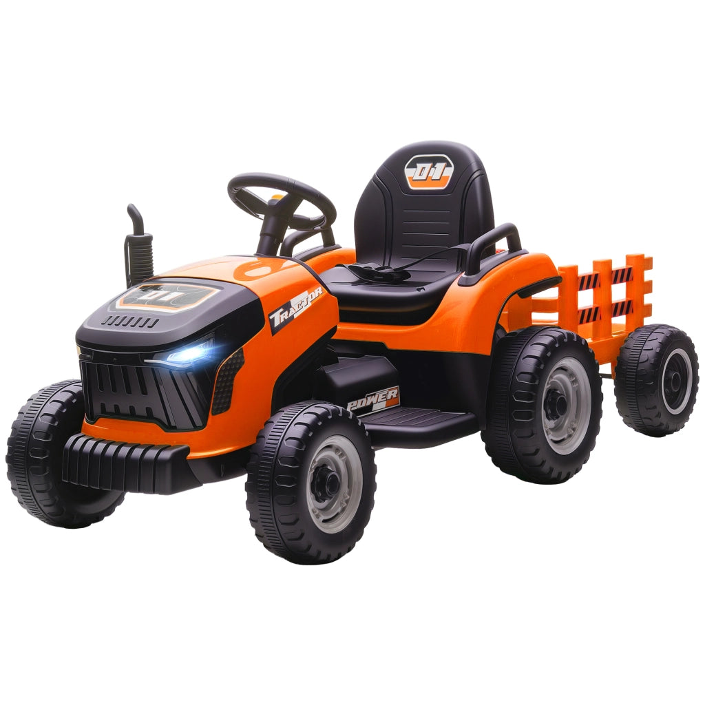 Trattore Elettrico per Bambini con Telecomando ¨C Xylo ¨C Soft Start, 3-8 Anni, Arancione