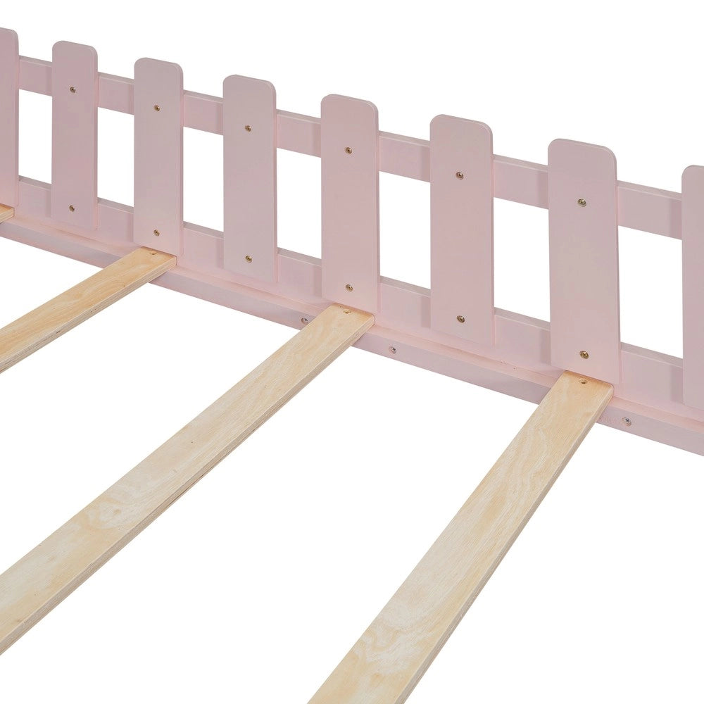 Letto Singolo per Bambini con Sponde ¨C MINIMAL ¨C Pino Rosa 140x200