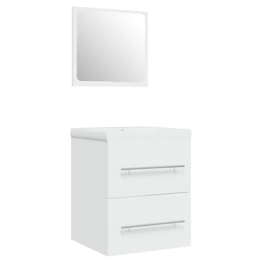 Mobile Bagno con Lavabo Integrato Bianco in Legno Multistrato 3114163