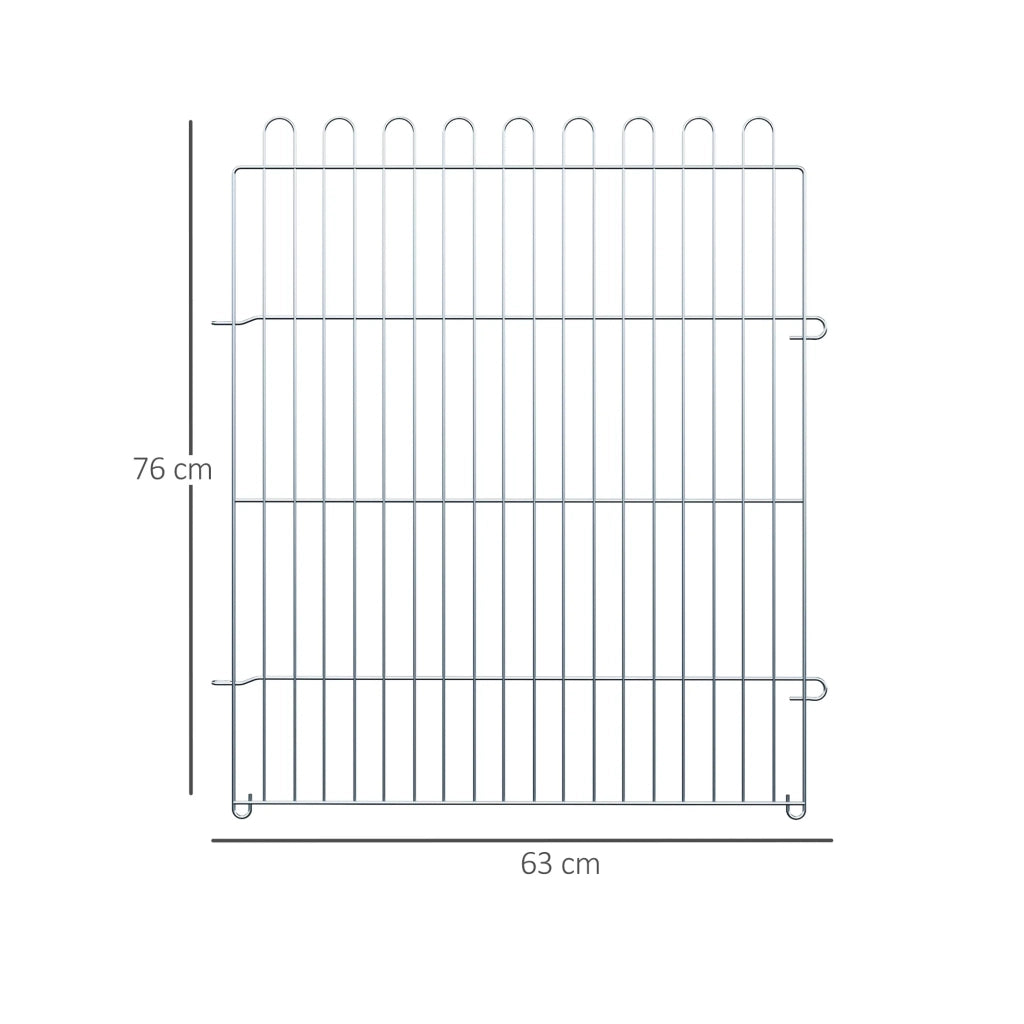 Recinto per cuccioli 8 pannelli, box gioco 63x76 cm, sicuro e stabile