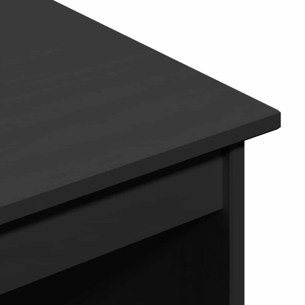 Set scrivania e mobiletto su ruote MOSS 2 pz Nero 3438788