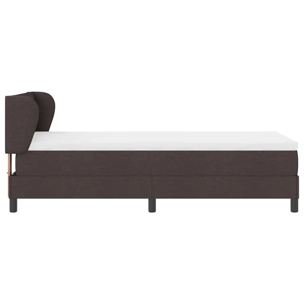 Letto a molle con materasso Marrone Scuro 100 x 200 cm Tessuto 3339950