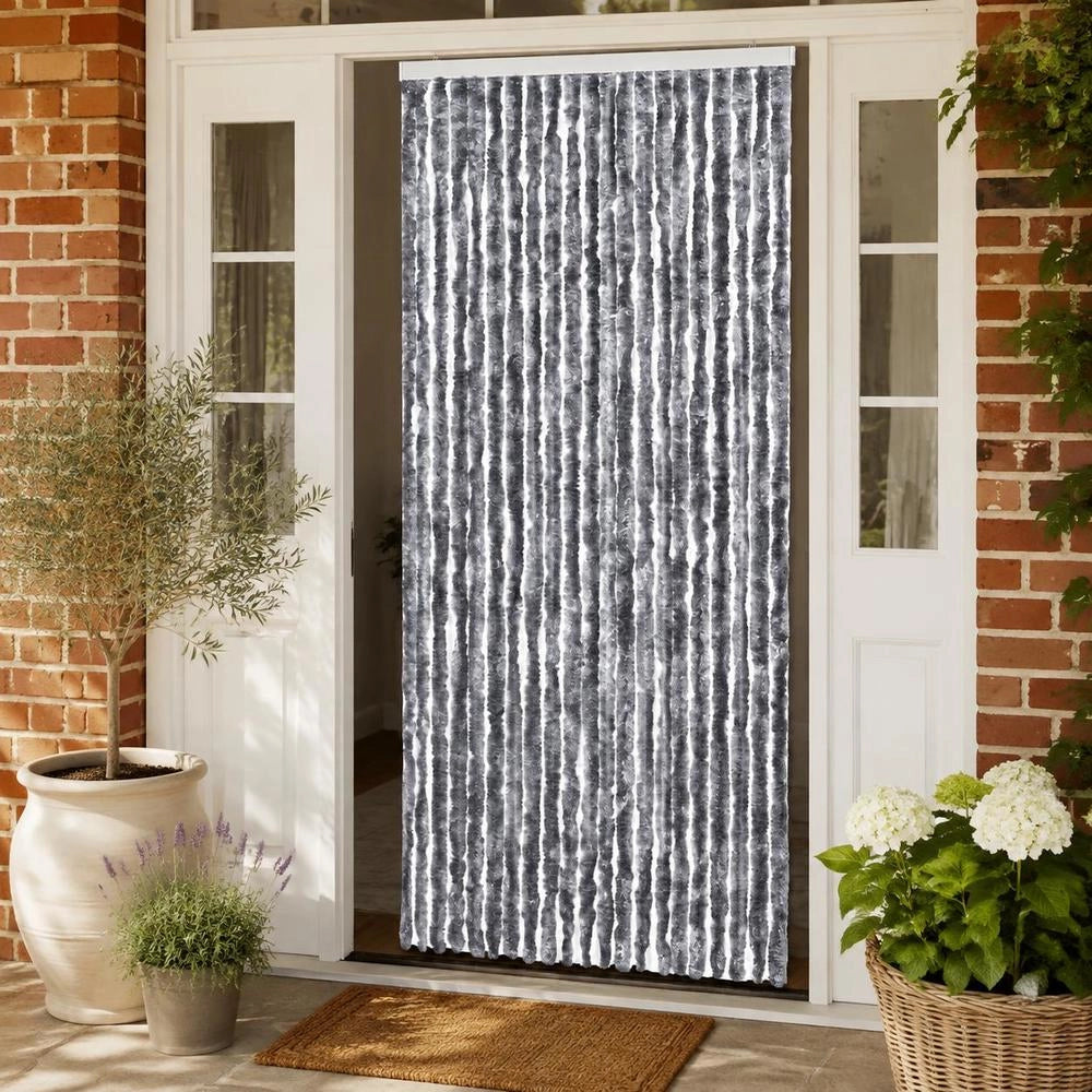 Insect Screen Curtain, Silver, 90x200 Cm, Chenille