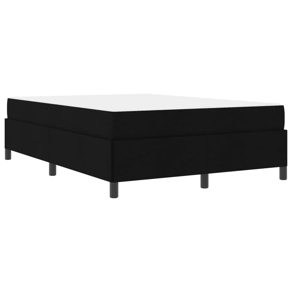 Letto a molle Nero 160 x 200 cm Tessuto
