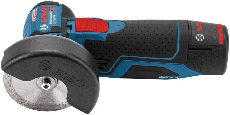 Mini smerigliatrice Bosch a batteria 12V d.76mm completa di batterie GWS 12V-76