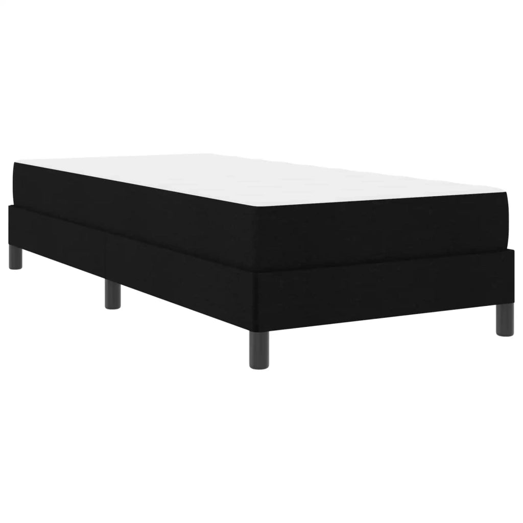 Letto a molle con materasso Nero 90 x 200 cm Tessuto
