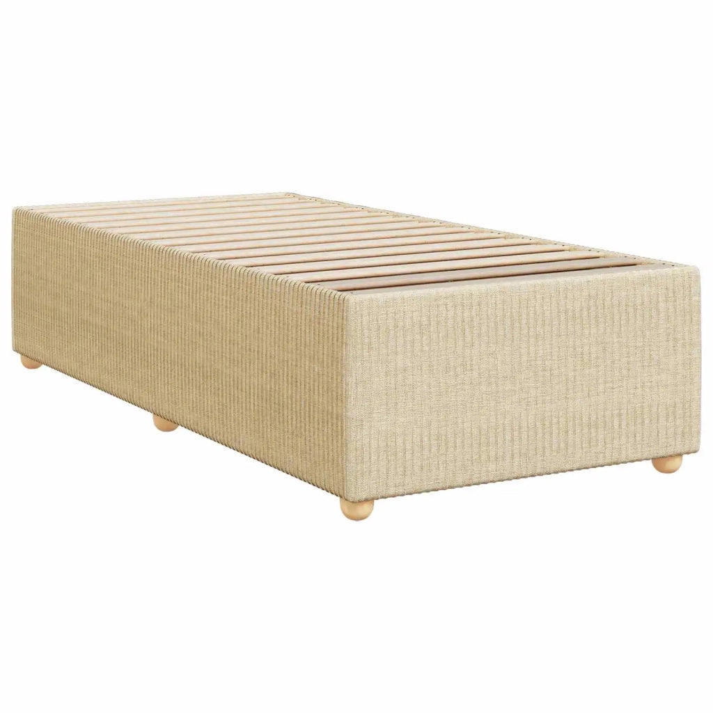 Letto box spring con materasso Crema 80 x 200 cm Tessuto 3452804