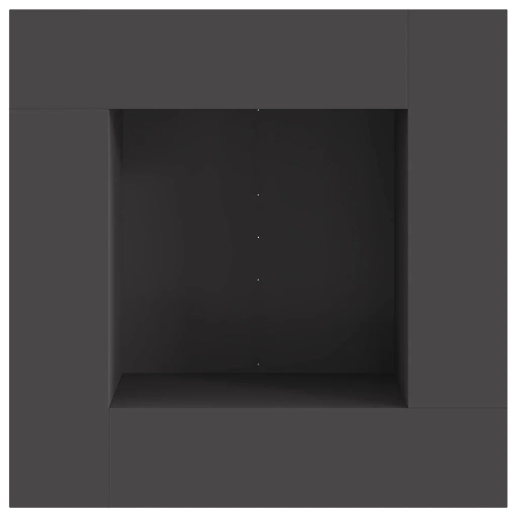 Focolare Nero 80 x 80 x 40 cm Acciaio