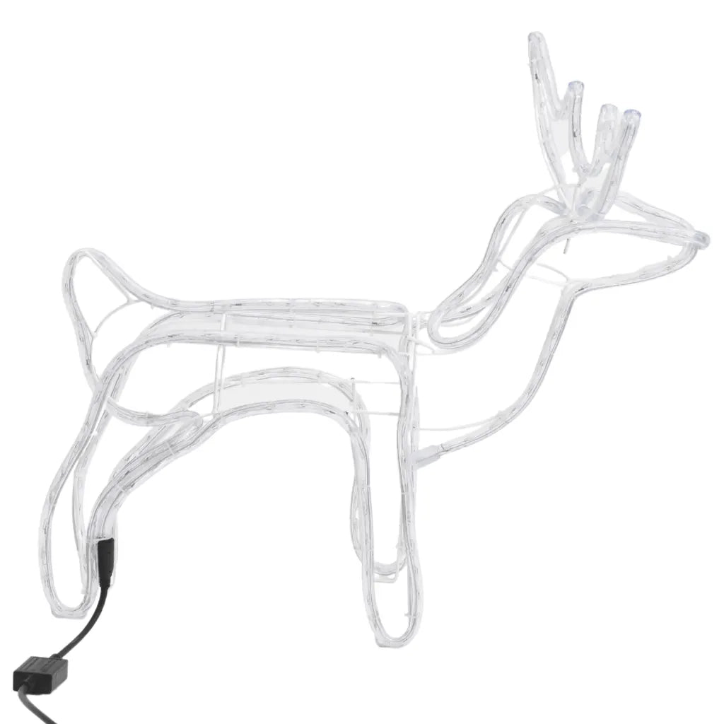 Set Figure Renne Natalizie 3 pz Bianco Freddo 3154334
