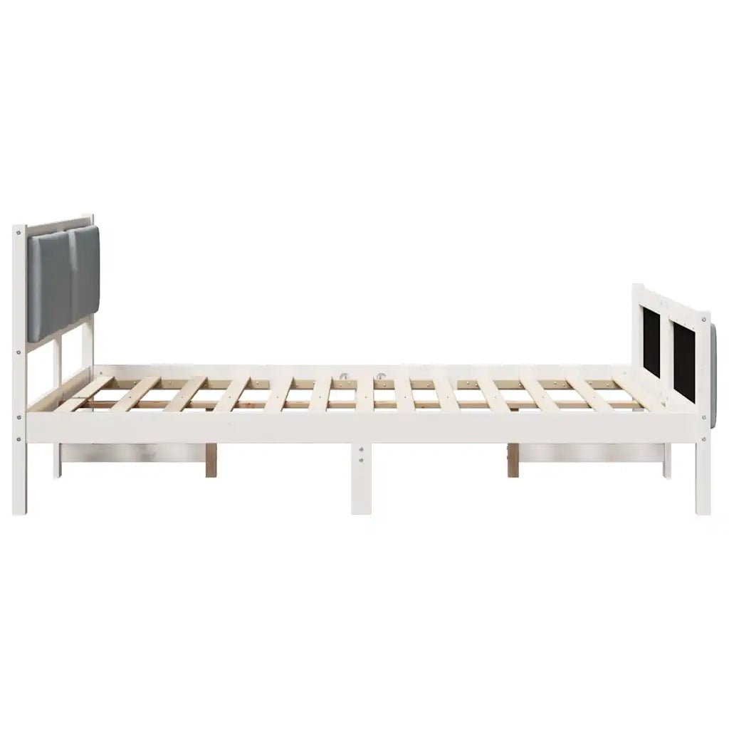 Letto matrimoniale | Letto per adulti | Struttura del letto Grigio chiaro 140 x 190 cm Tessuto