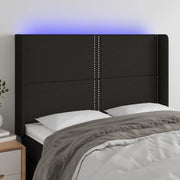 Testiera a LED-Testata con LED Nera 147x16x118/128 cm in Tessuto 858195