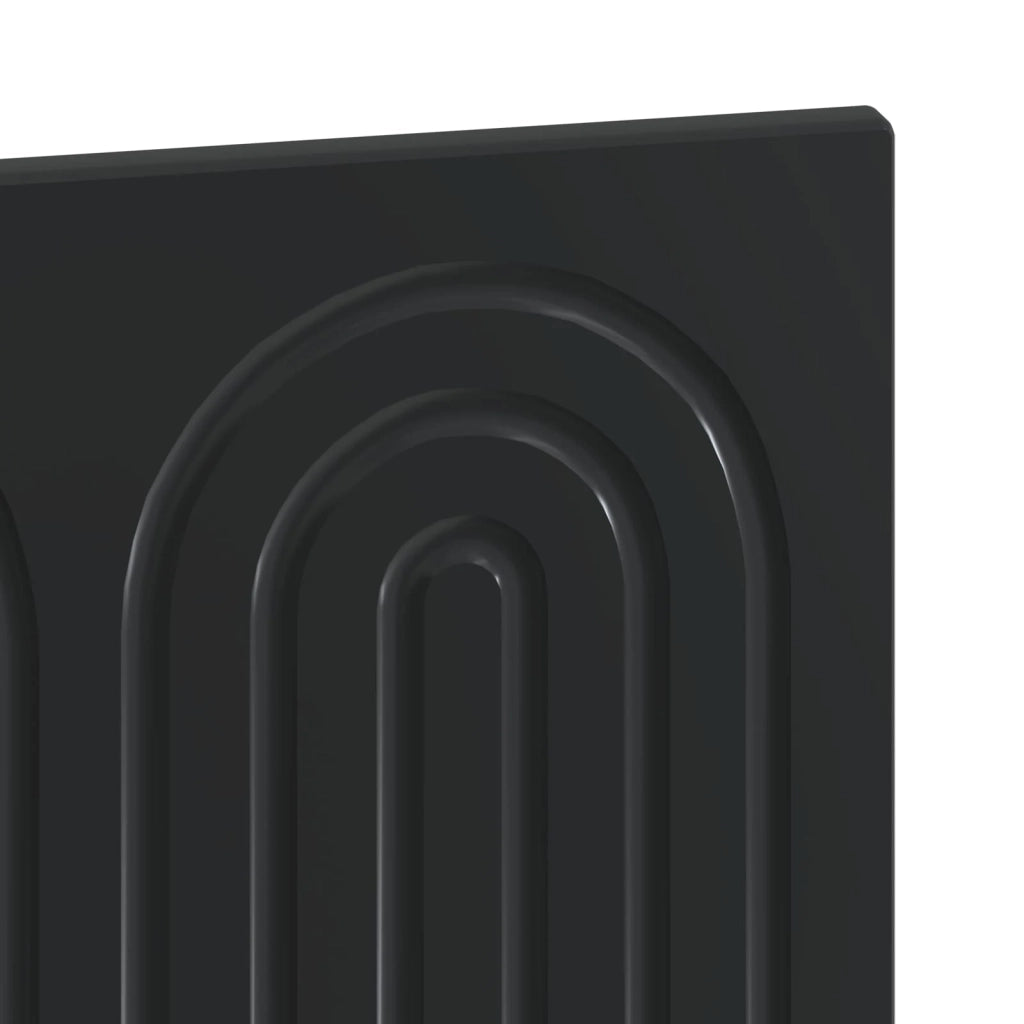 Testiera da Muro ALKMAAR Nero Legno ingegnerizzato 896276