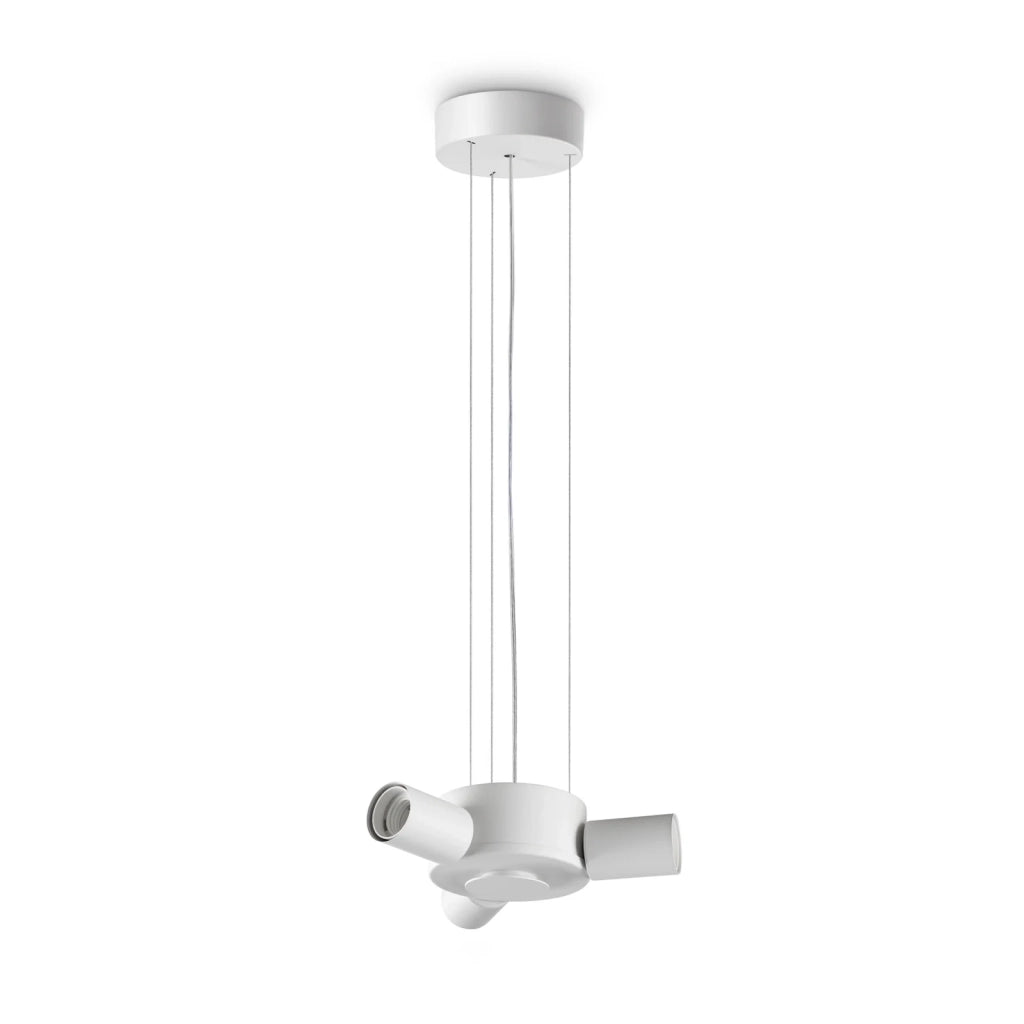 Lampada da Soffitto Set Ideal Lux 3 luci E27 Finitura Bianca IP20 Dimmerabile