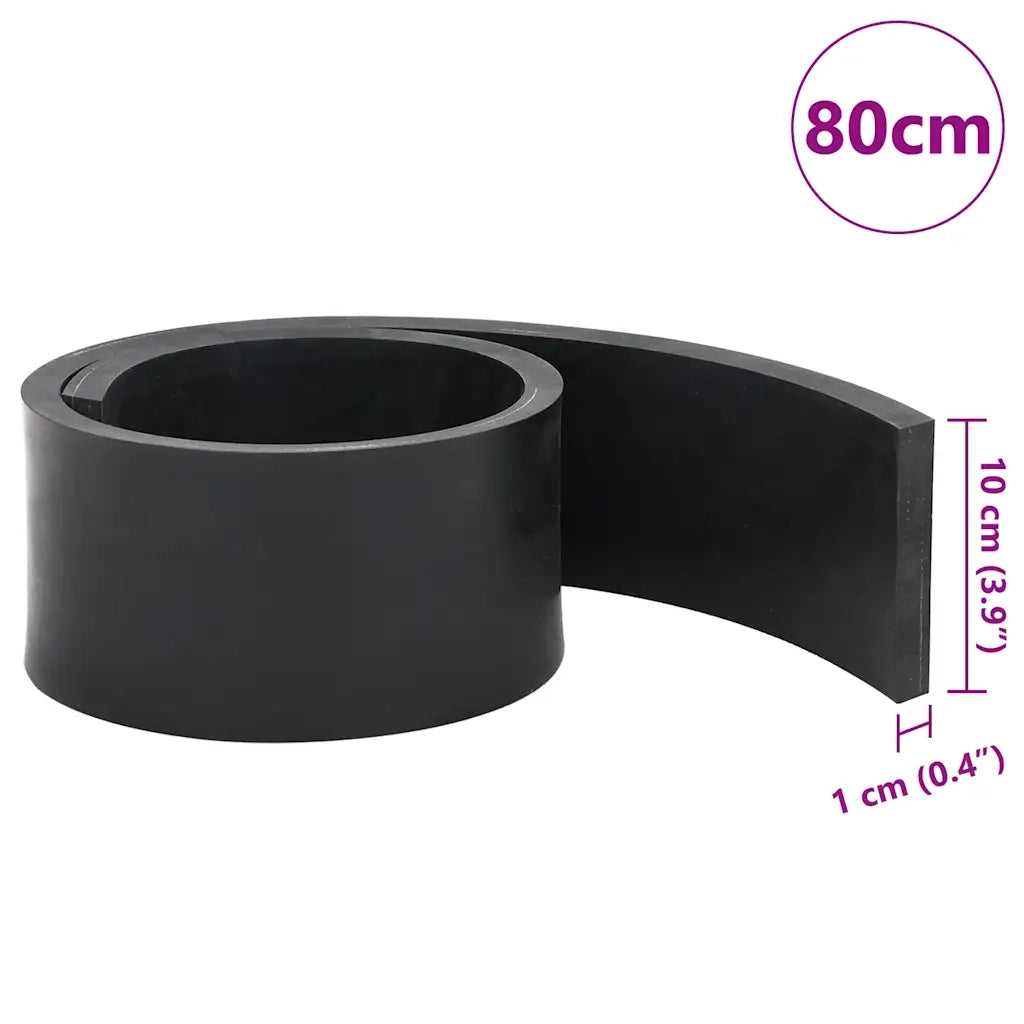 Bordo in Gomma per Spazzaneve Nero 80x10x1 cm 4103517