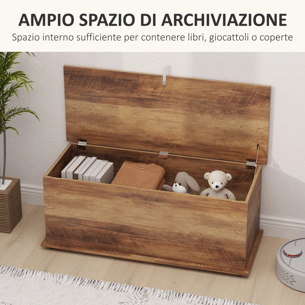 Panca Contenitore per Ingresso ¨C Minimal ¨C Legno Bianco 100x40x40cm