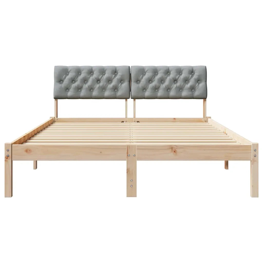 Struttura del Letto Marrone e grigio chiaro 140 x 200 cm 878604