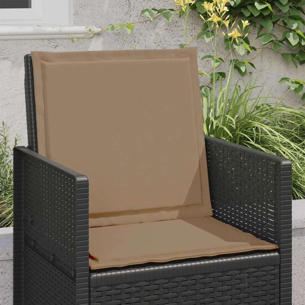 Cuscini per Seduta e Schienale 2 pz | Cuscini per sedie Tortora 47 x 45 x 2 cm