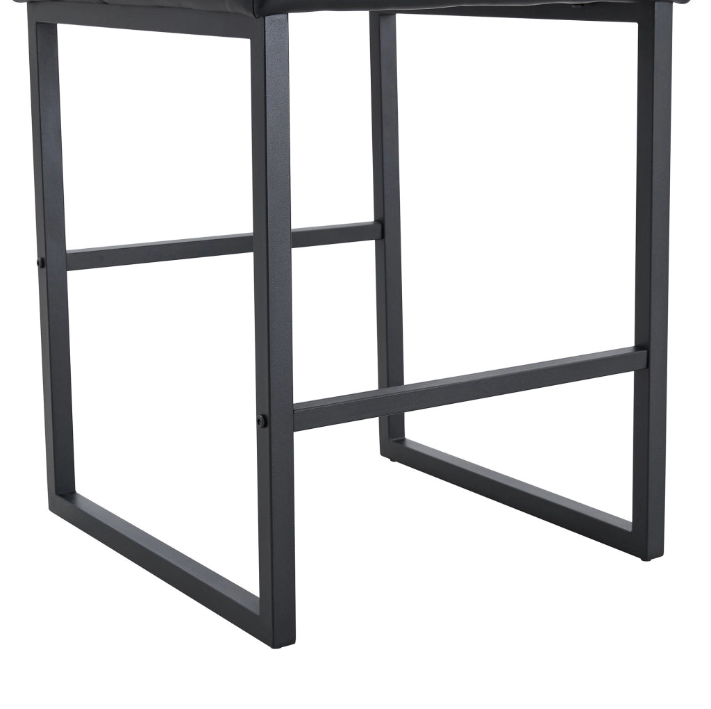 SGABELLO da bar design nordico 91,4 cm nero metallo e PU