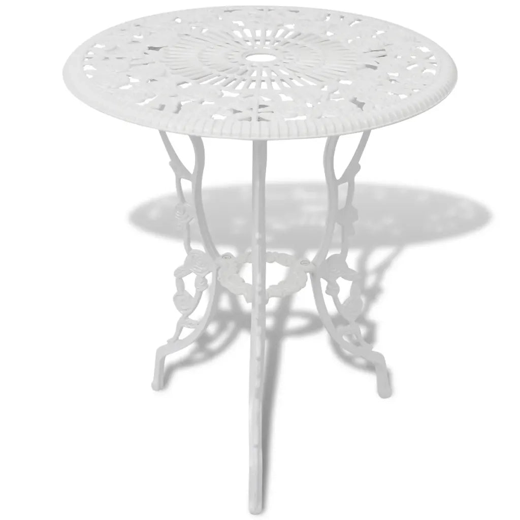 Set da Bistrot 3 pz | Set Salotto da Giardino in Alluminio Pressofuso Bianco