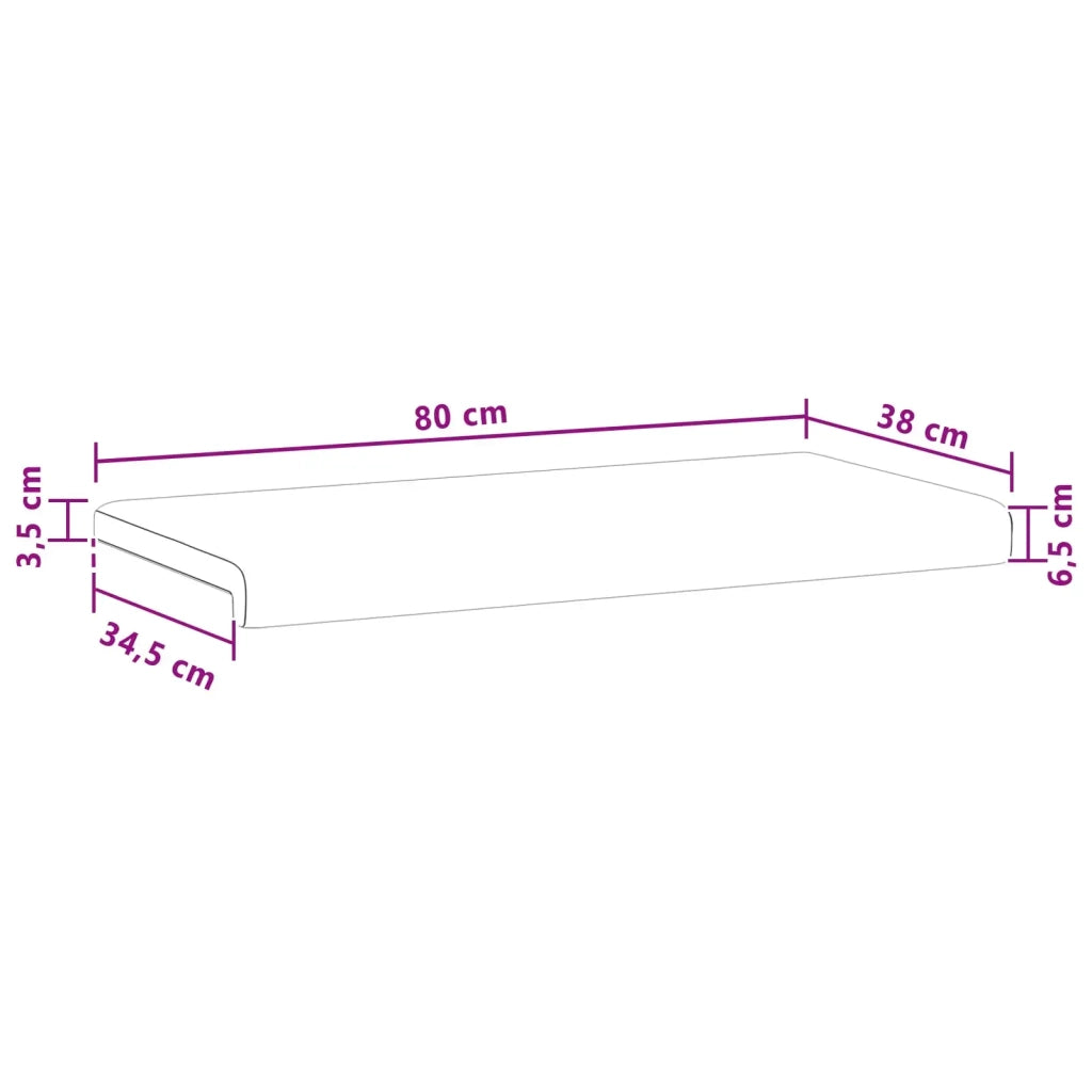 Cuscino per panchina Velluto (V) Grigio Scuro Profondità 35 cm 42043253