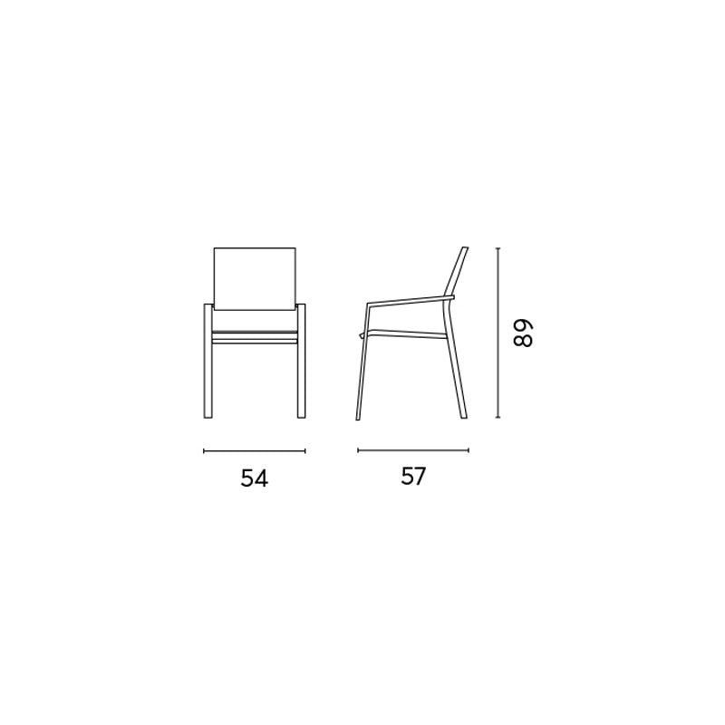 Sedia Zara Alluminio Bianco Text Grigio Chiaro Moia