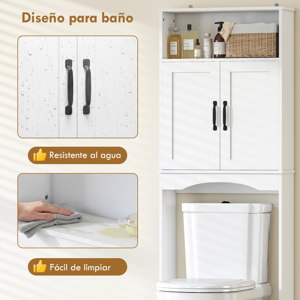Armadio da Bagno con Ante ¨C Minimal ¨C Bianco 64x21x173,5 cm