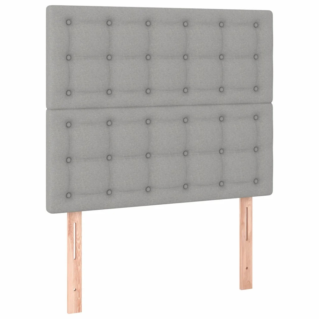 Letto a Molle Materasso e LED Grigio Chiaro 90x200 cm Tessuto 3135165