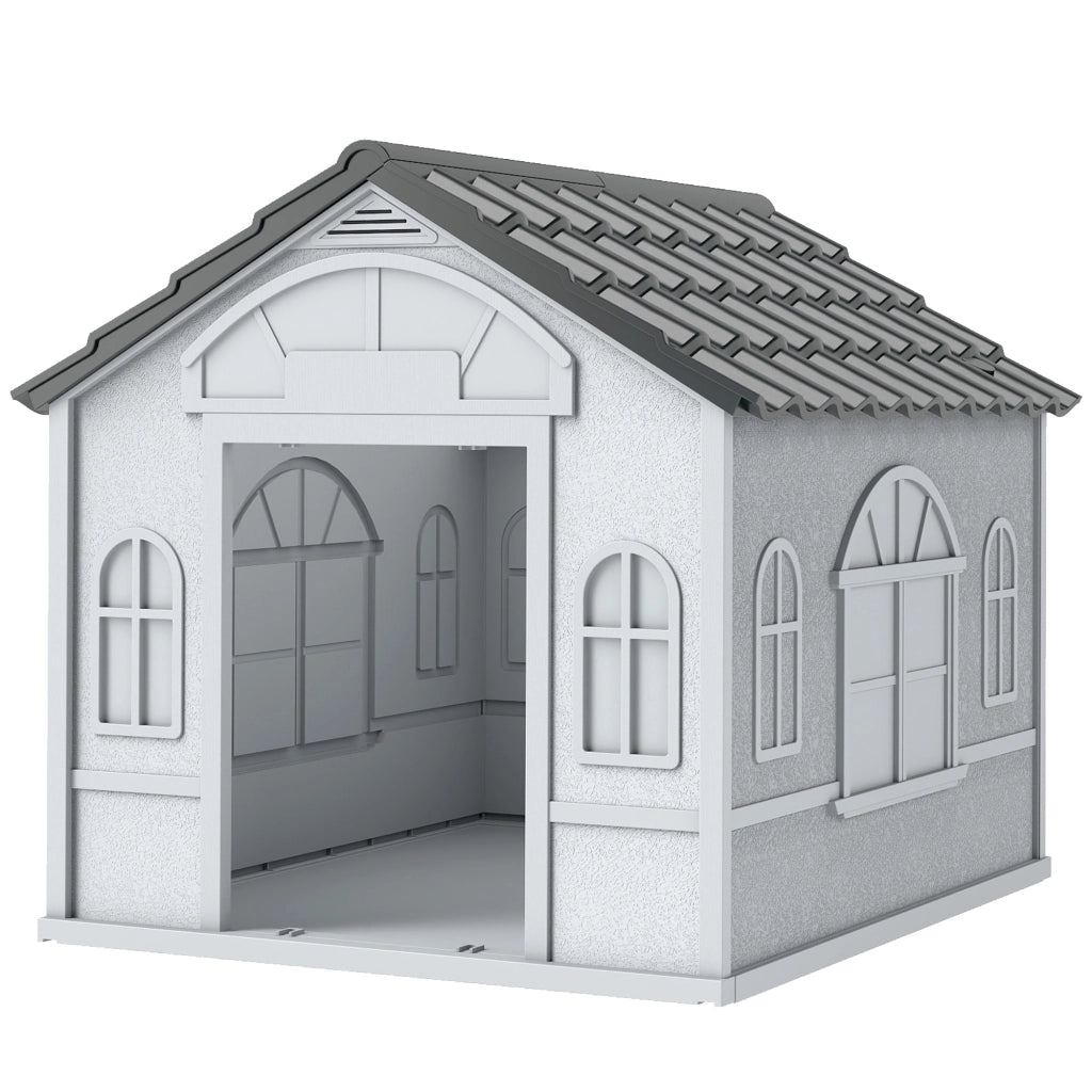 Casetta per Cani ¨C zephmum ¨C Grigio e Bianco 65x75.7x63 cm