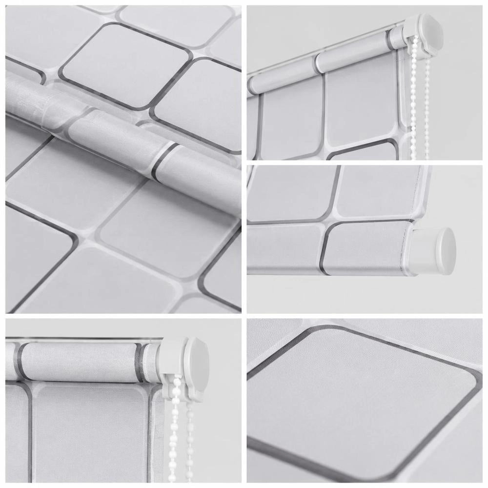 Shower Roller Blind 120x240 Cm Square Pattern
