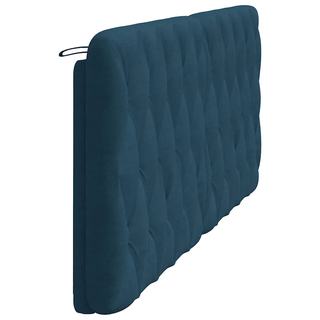 Coussin de tête de lit bleu 200 cm velours