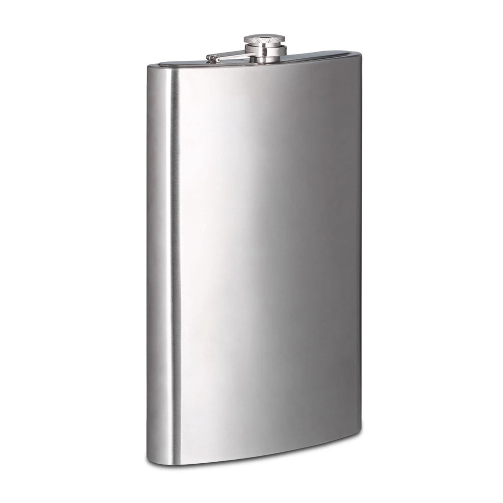 Fiaschetta XXL 1,8 litro ermetica campeggio trekking 29 x 18 x 5 cm in acciaio inox argento 13_0003623