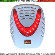 Sirena Radio Lampeggiante Autoalimentata Esterna Frequenza 868 MHz Bidirezionale Anticollisione Anti Jamming UNISAT Tromba 120 dB Lampada Segnale Di Stato Con 12 Led Durata Allarme 3,5 Minuti IP34