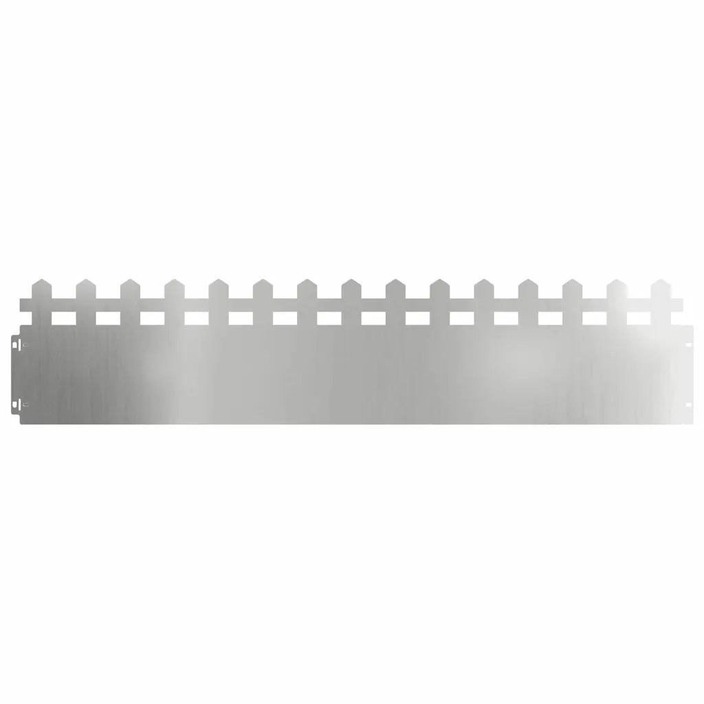 Bordure per prato 10 pcs Argento 103 x 0,05 x 22 cm 874801
