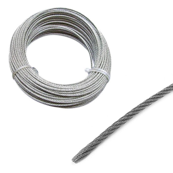 FUNE ACCIAIO INOX Ø 3 mm - rotolo 10 mt