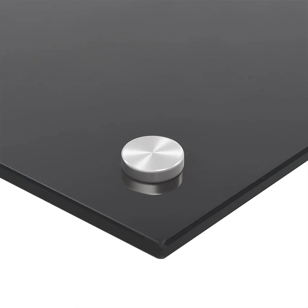 Schienale da cucina 2 pz Nero 90 x 60 cm vetro temperato CFW8611384