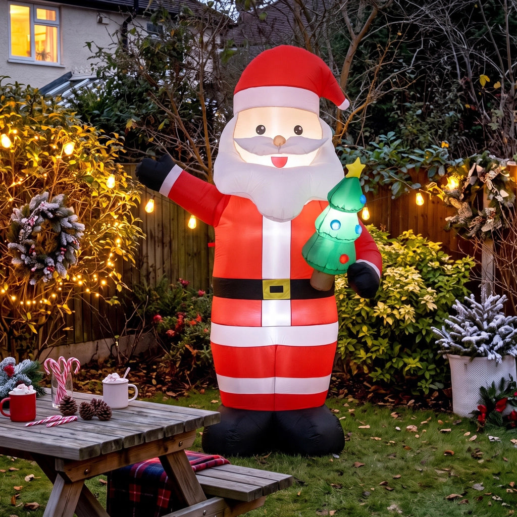 Babbo Natale gonfiabile da 243 cm con luci a LED