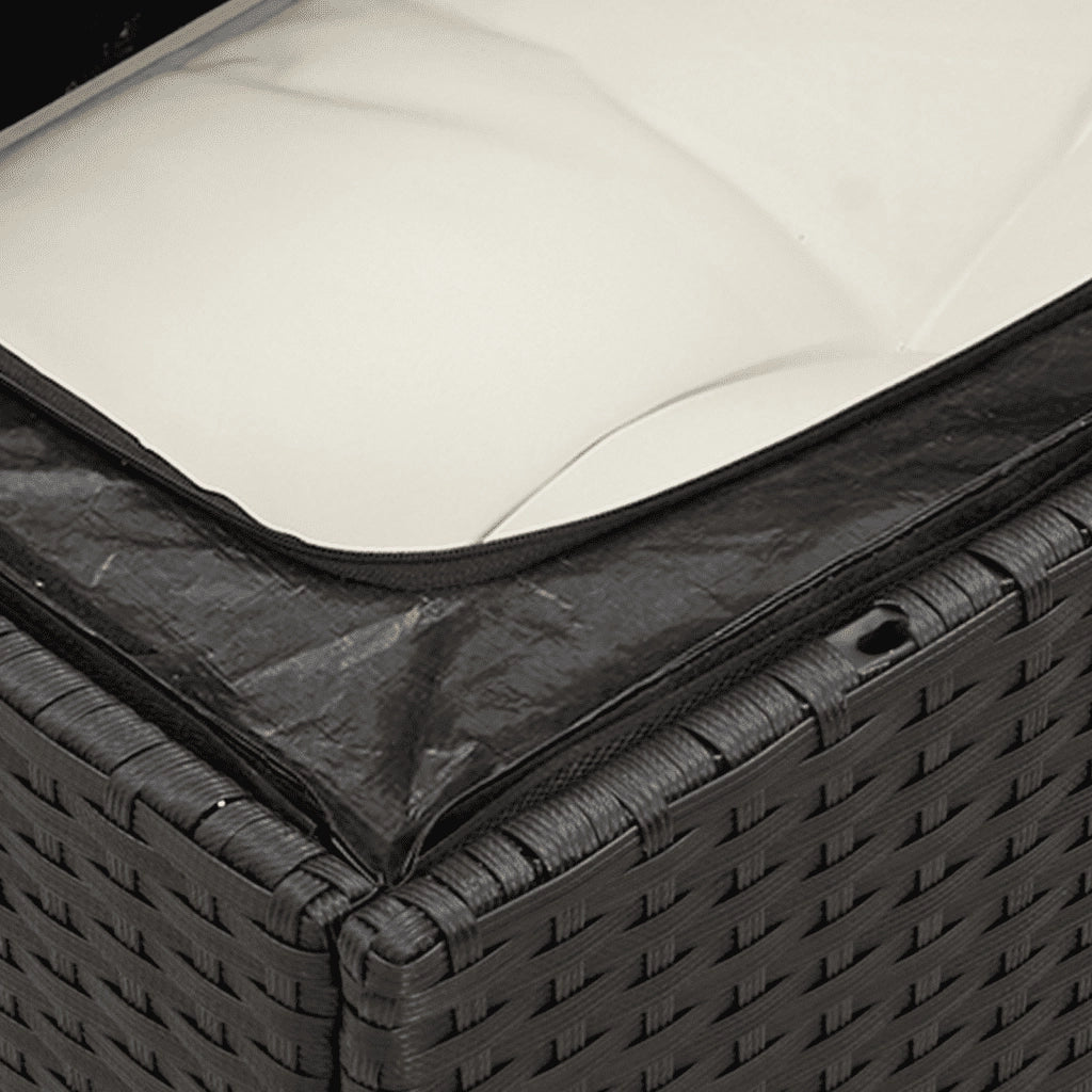 Set Divani da Giardino con Cuscini 7pz Nero Polyrattan 3254643