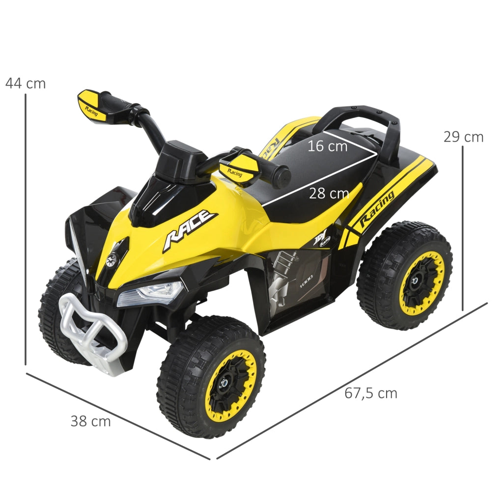 Quad Elettrico Bambini con Luci e Suoni ¨C Xylo ¨C Giallo e Nero 67,5x38x44 cm