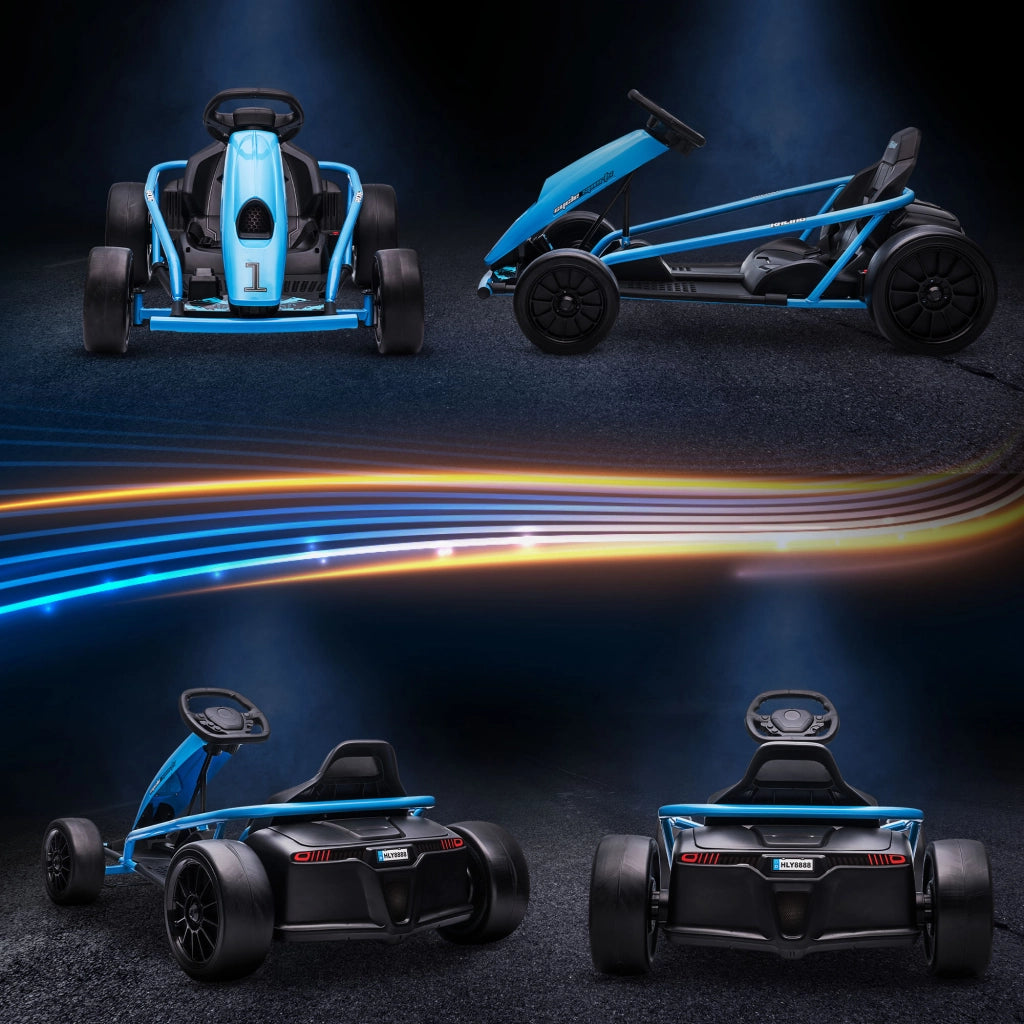 Go-Kart Elettrico per Bambini ¨C Minimal ¨C Blu/Nero
