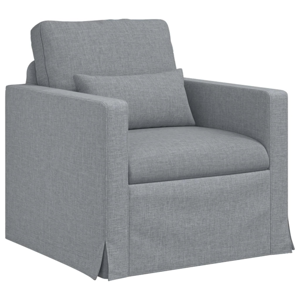Set di divani 2 pcs Grigio chiaro 139 x 78 x 80 cm Tessuto 3407493