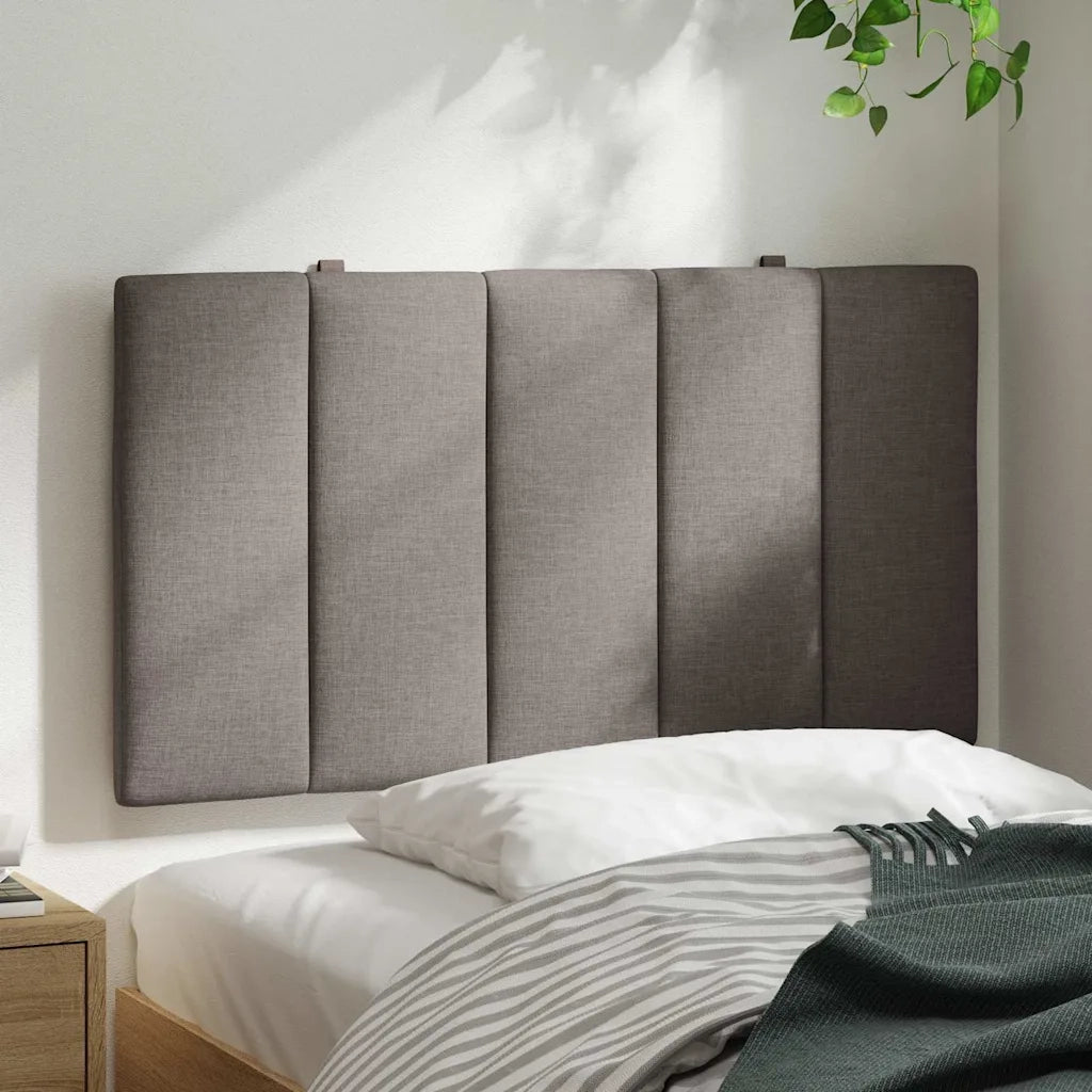Coussin de tête de lit Hanko taupe 80 cm tissu