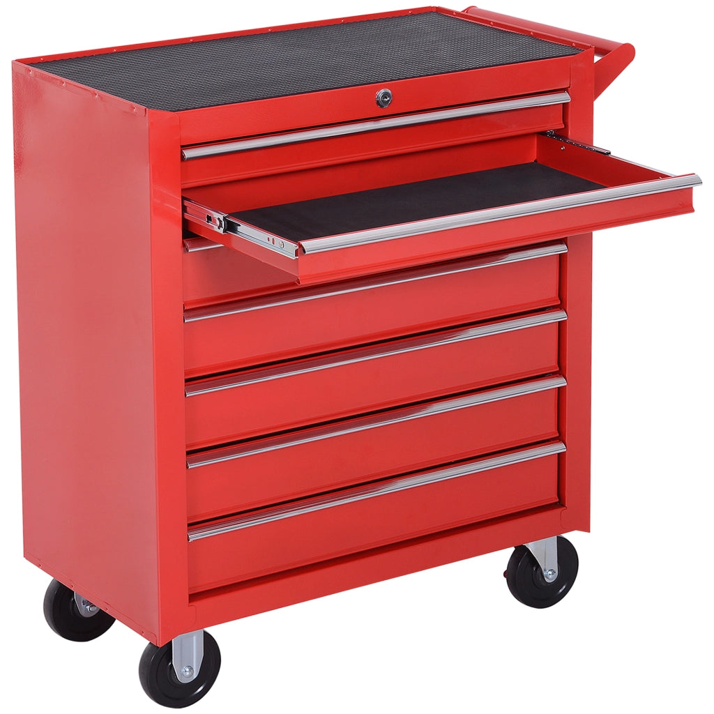 Carrello Porta Attrezzi con 7 Cassetti ¨C Minimal ¨C Rosso