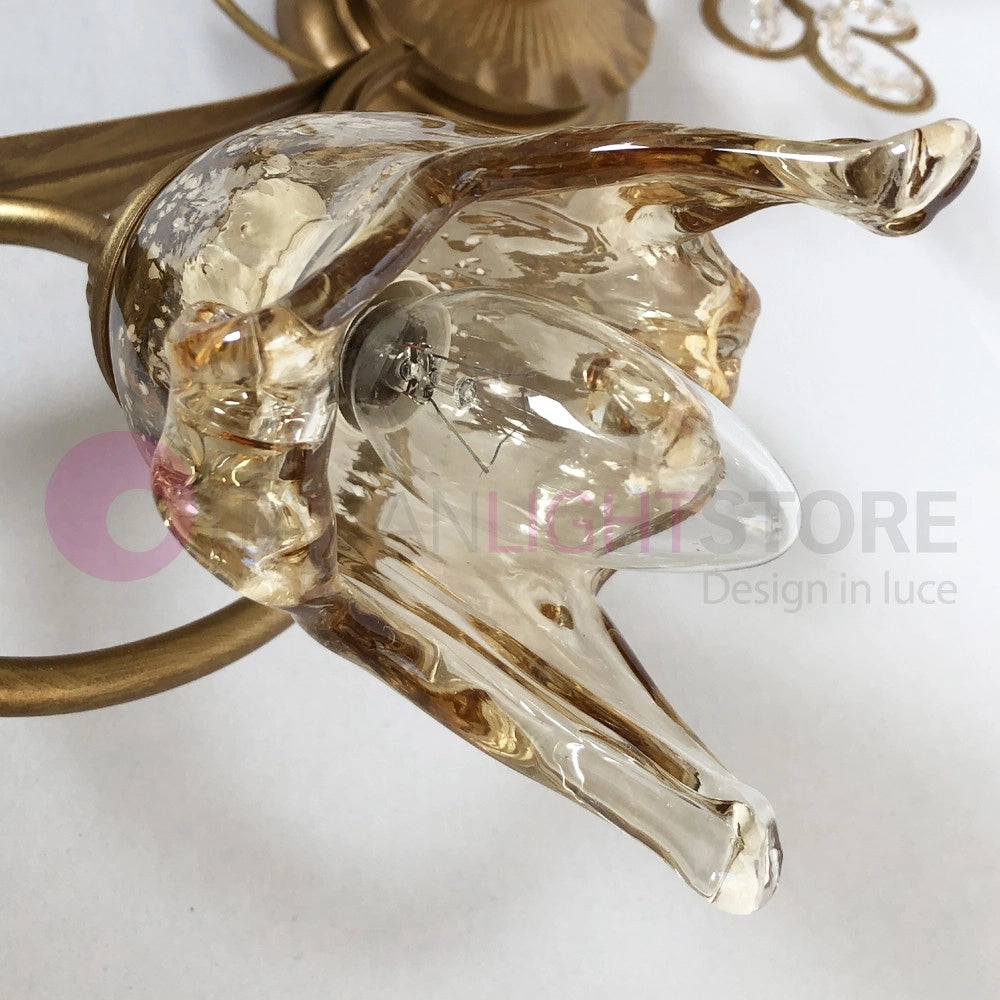 SOFIA Lampada a Soffitto Plafoniera 8 Luci Stile Classico Rustico