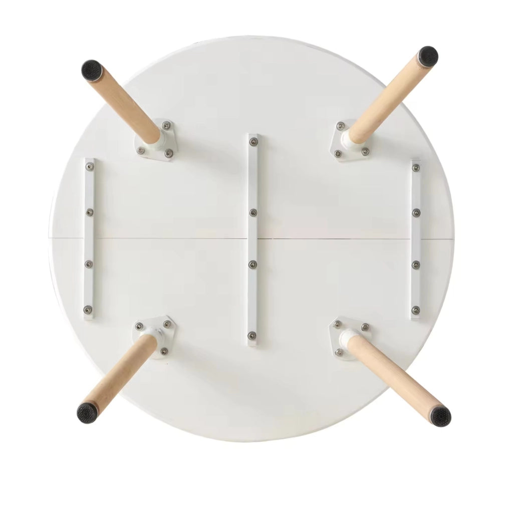 Set da pranzo con tavolo rotondo e 4 sedie moderne