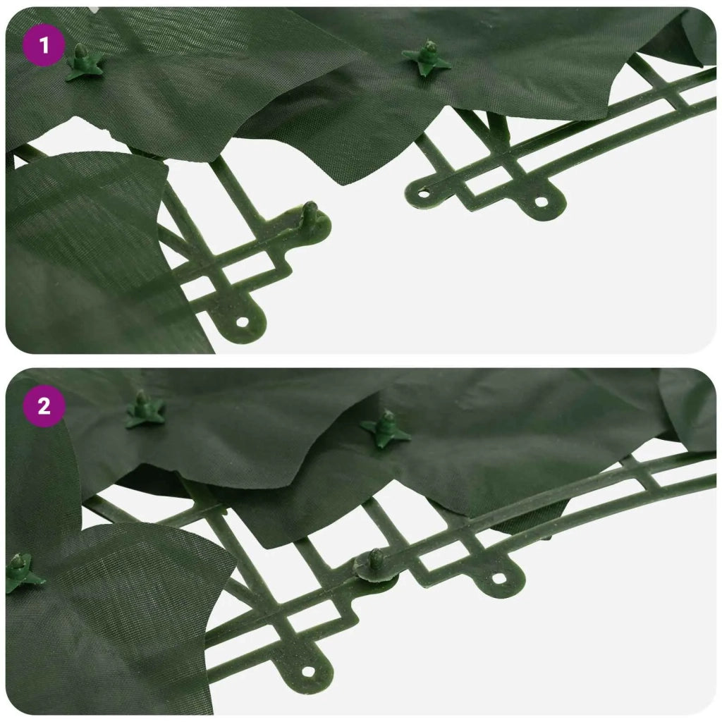 Schermo per balcone con foglie Verde Scuro 400 x 75 cm 42040624